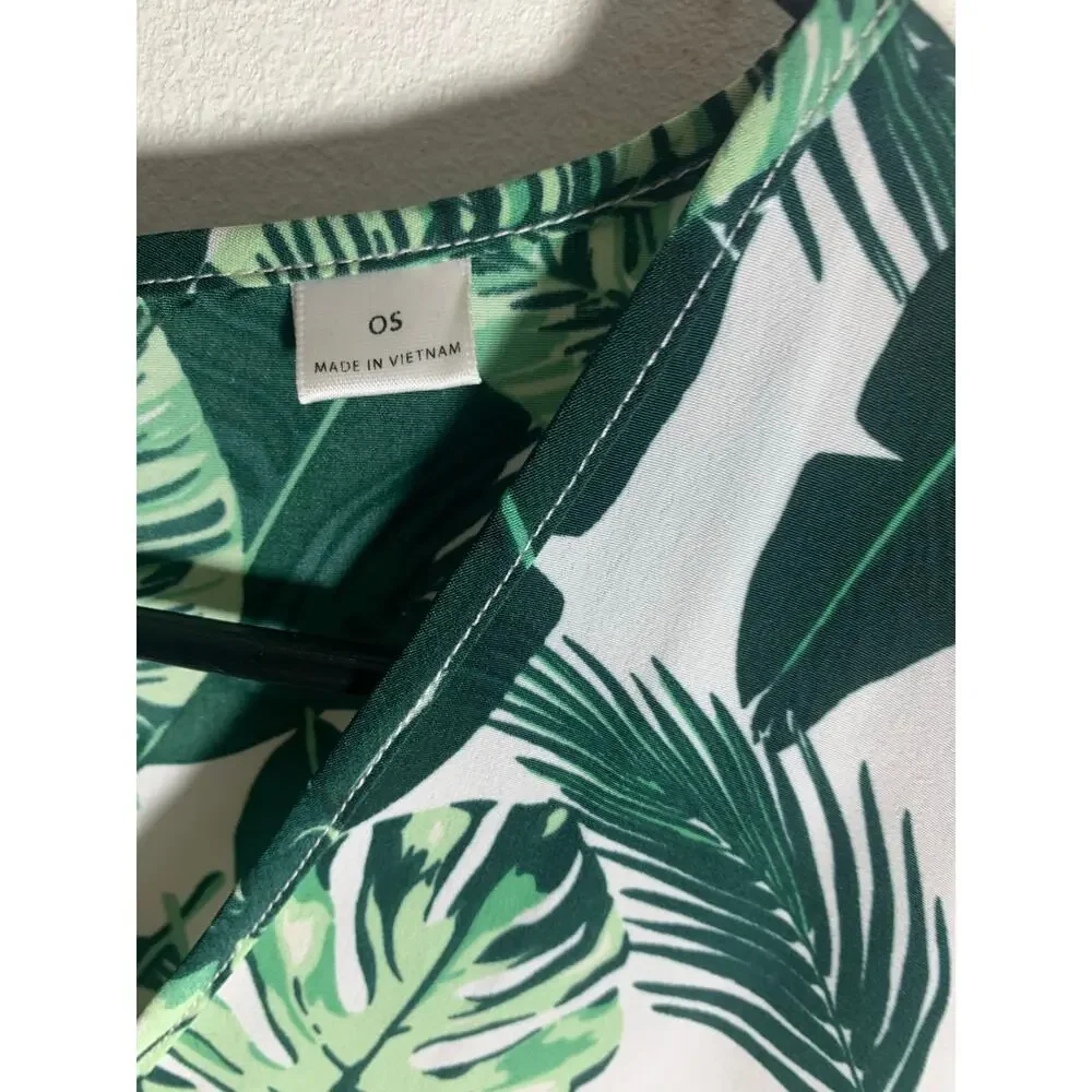 Rachel Zoe 2018 Palm Leaf Print Cover Up‎ Duster One Size NWOT